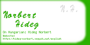 norbert hideg business card